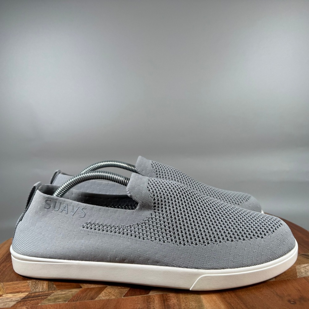 SUAVS The Zilker Womens 9.5 Grey Digital Knit Slip On Sustainable Sneakers Shoes